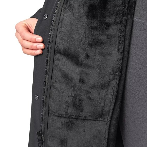 NWoT Mondetta Womens Long Hooded Jacket Coat Black Size Small $60 FFF335 - Picture 3 of 3